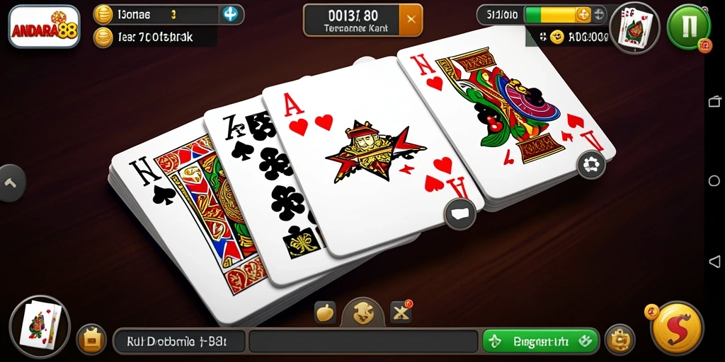 Screenshot gameplay domino ANDARA88 yang seru dan interaktif.