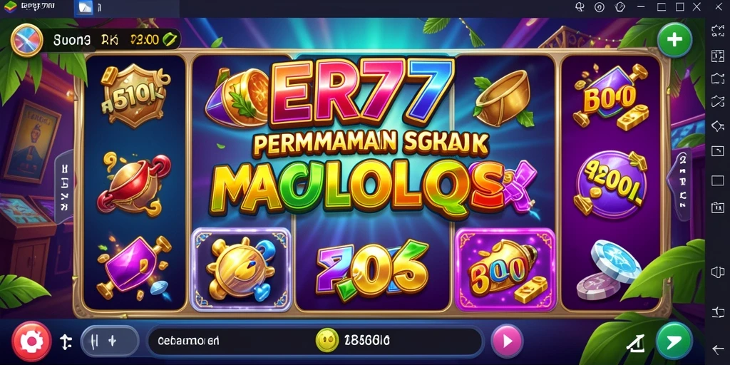 Screenshot gameplay ER777 menampilkan keseruan putaran Slot yang dinamis.