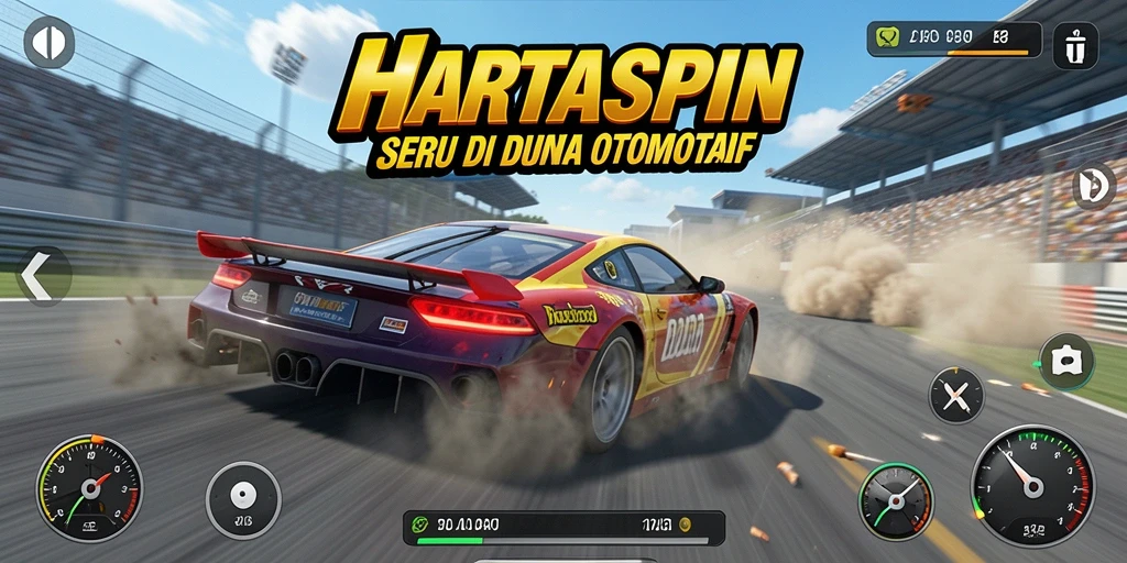 Tampilan gameplay HARTASPIN yang seru dan menegangkan.