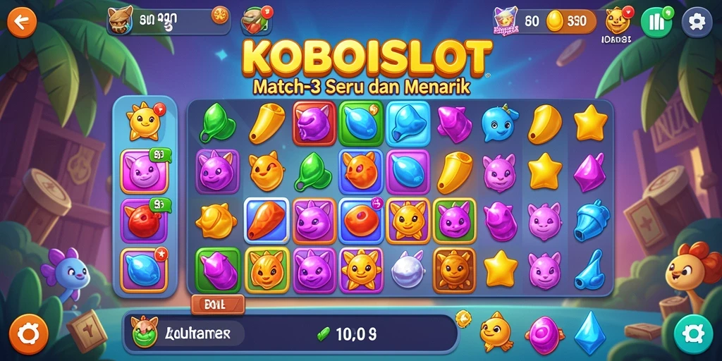 Gameplay menarik KOBOISLOT yang seru dan penuh warna.