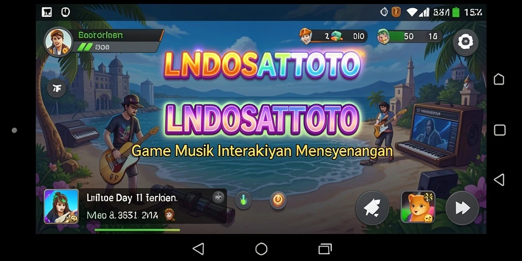 Tangkapan layar utama dari gameplay <strong>LNDOSATTOTO</strong> menunjukkan pengalaman musikal yang interaktif.