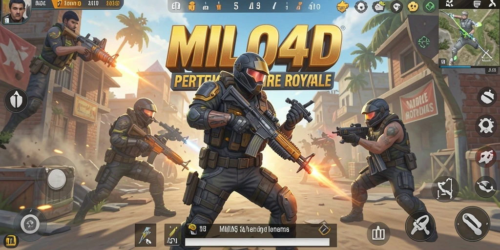 Tampilan seru dari gameplay <strong>MILO4D</strong> di arena Battle Royale.