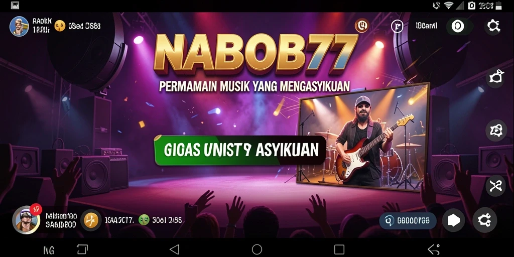 Tampilan gameplay menampilkan mekanika musik yang interaktif dan menarik.