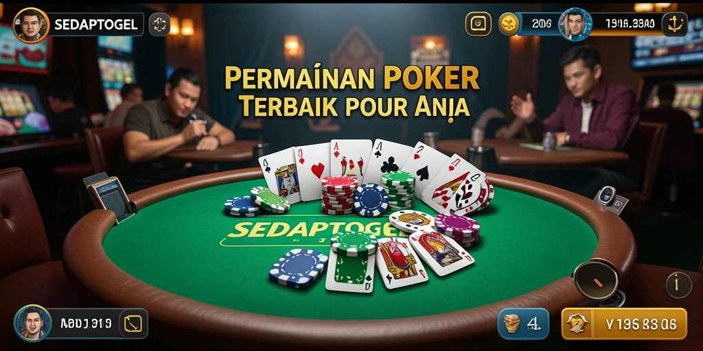 Tampilan nyata gameplay SEDAPTOGEL di tabel poker.
