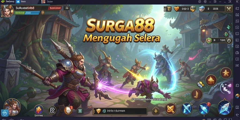 Screenshot utama SURGA88 menampilkan aksi pertempuran yang mendebarkan dalam permainan SLG.